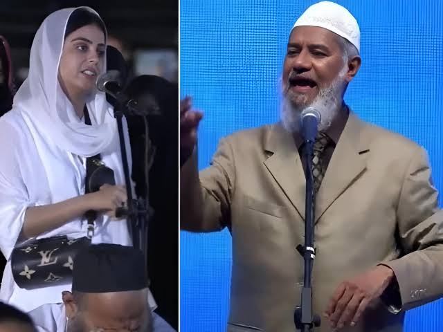 Dr. Zakir Naik Explains Free Will to Actress Yashma Gill During Event in Karachi