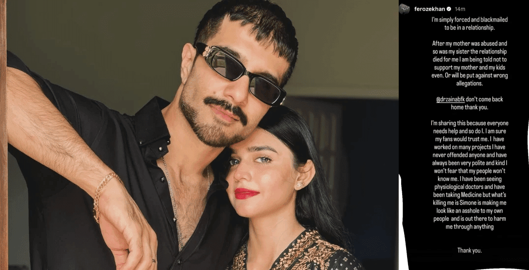 Feroze Khan to Dr. Zainab: “Don’t Come Back Home” I Deleted Insta Story Points Trouble in Paradise