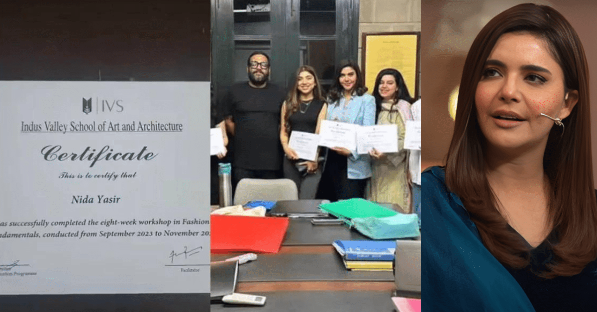 host Nida Yasir has recently accomplished a big milestone in her creative journey by completing a fashion design course.