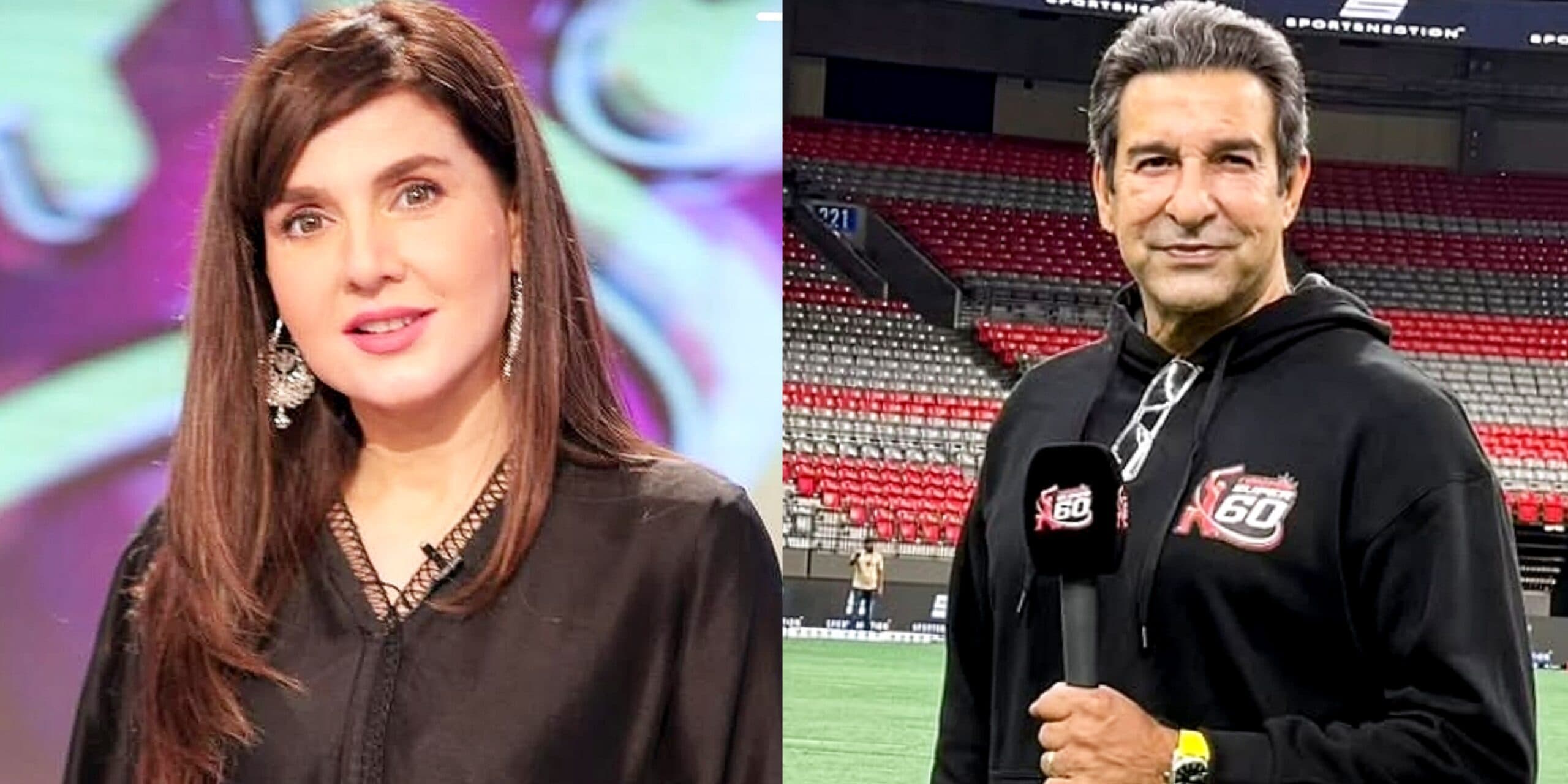 Wasim Akram and Mahnoor Baloch