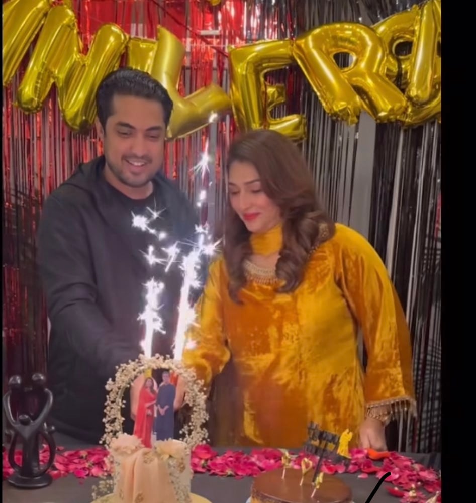 Iqrar ul Hassan's Third Wife Springs a Surprise for Him and First Wife on Their Anniversary