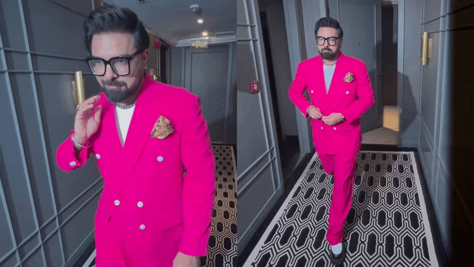 Yasir Hussain Paints the Town Pink in Barbie-Inspired Suit at Movie Premiere