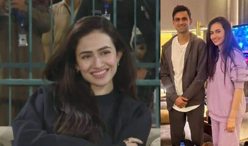Shoaib Malik, Sana Javed Make First Public Appearance at PSL 2024