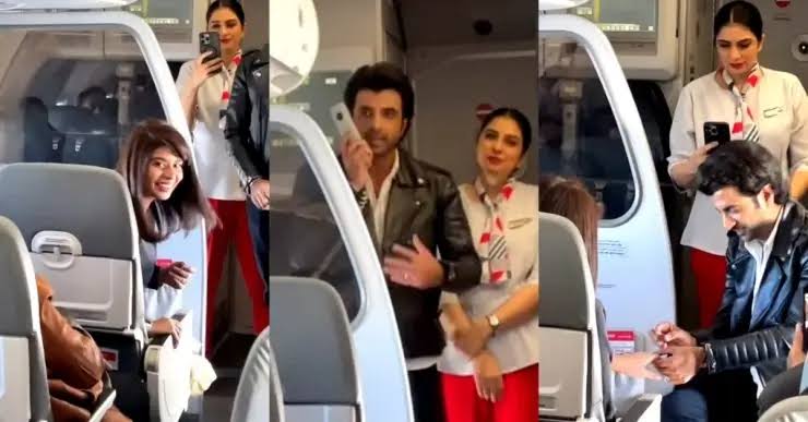 Umer Aalam Stuns Fans with Mid-Flight Proposal