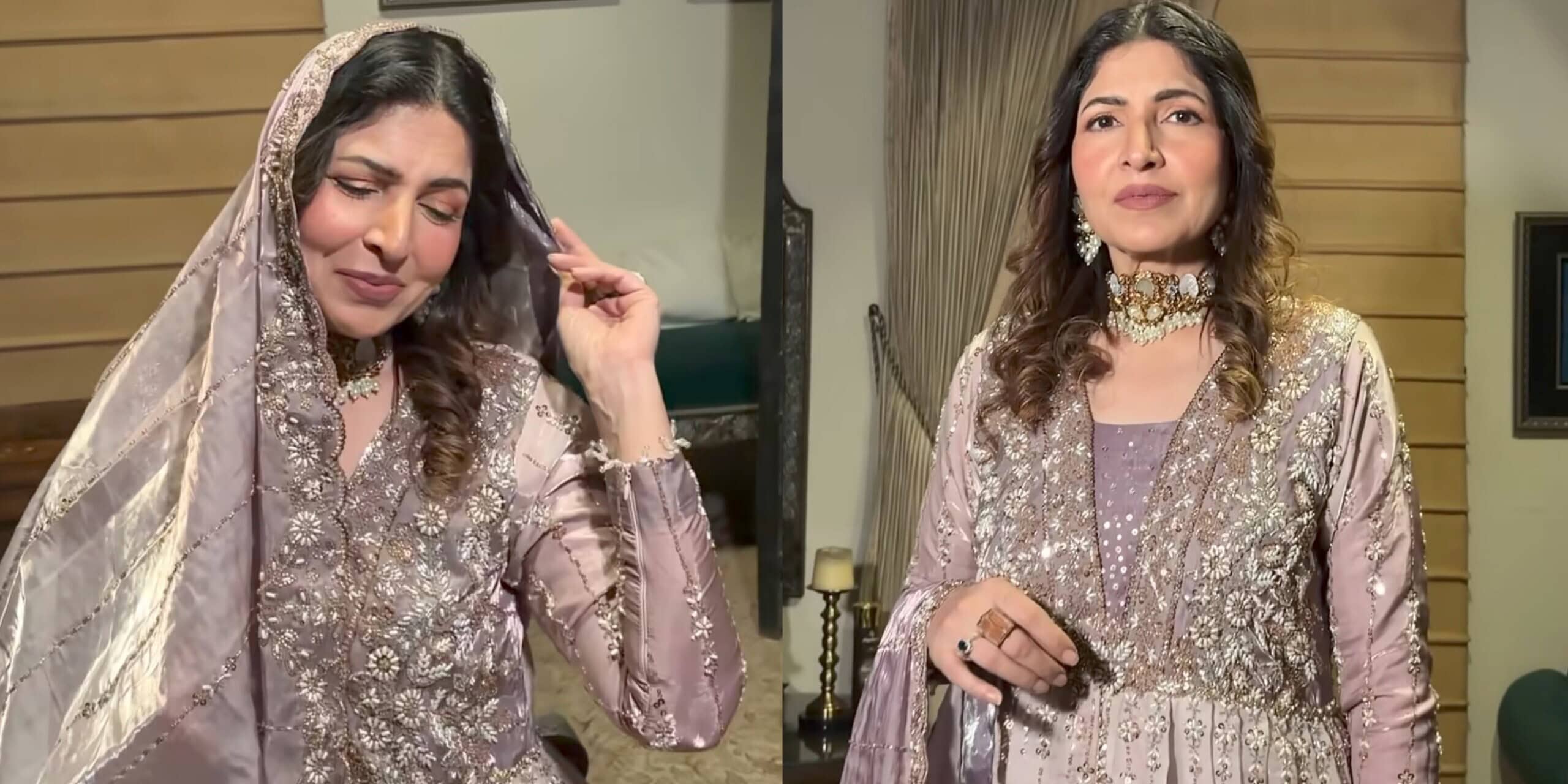 Shagufta Ejaz Modelling In Festive Look Draws