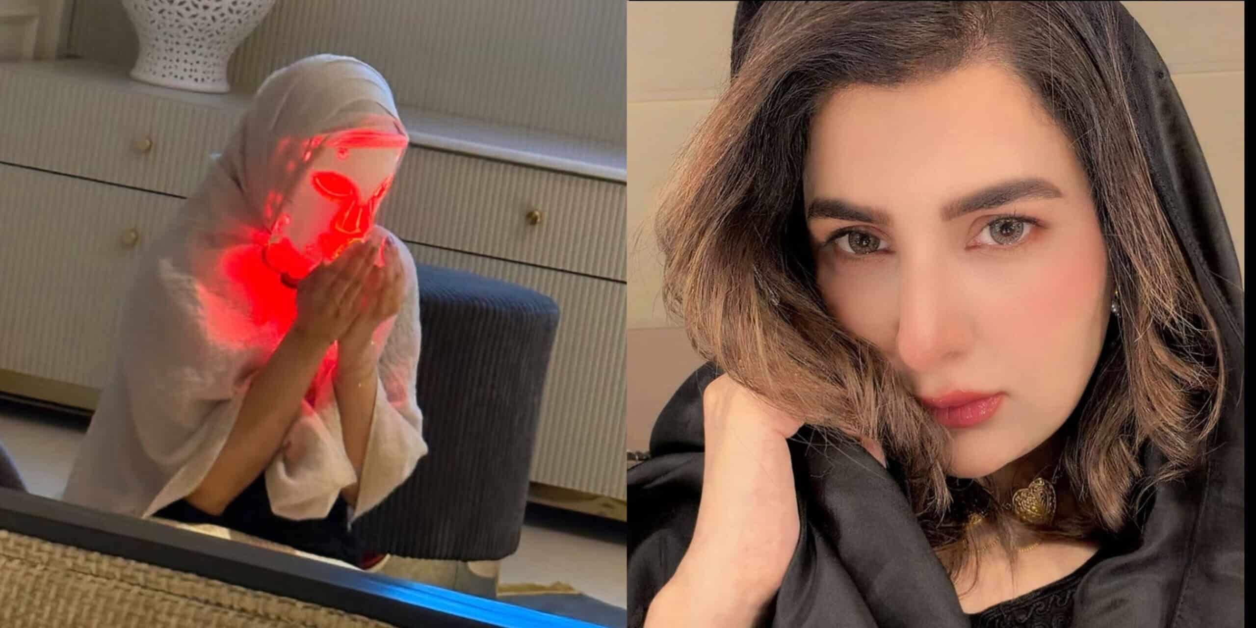 Areeba Habib Faces Backlash After Praying with LED Face Mask