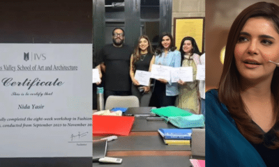 host Nida Yasir has recently accomplished a big milestone in her creative journey by completing a fashion design course.
